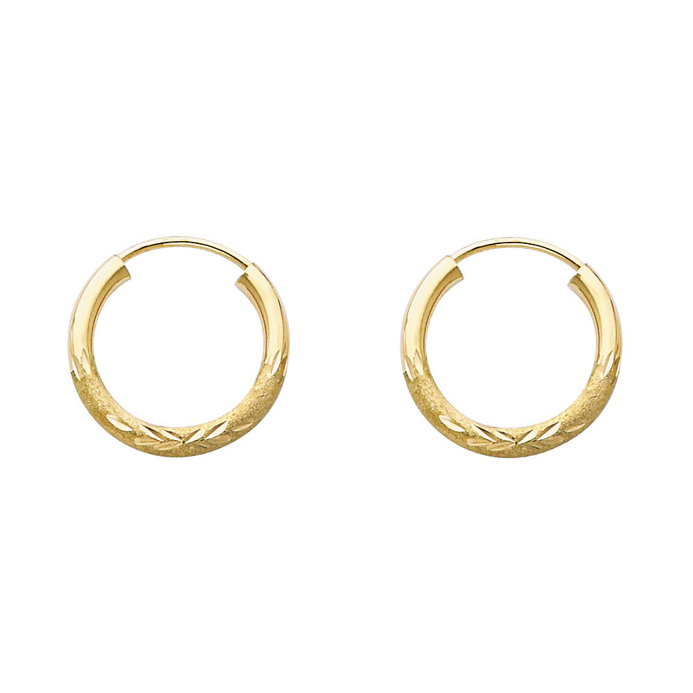14KY 2MM BUD DC ENDLESS HOOP