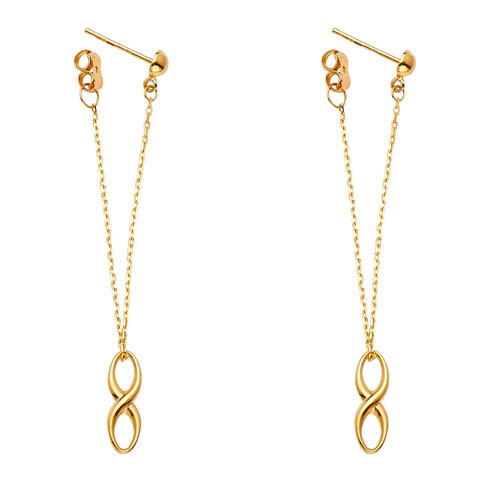 14KY Infinity Hanging Earring