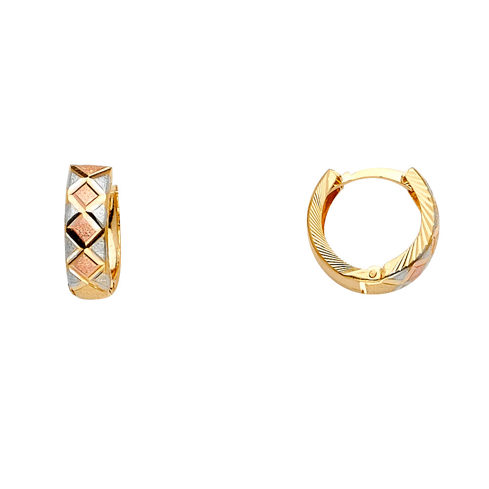 14K 3C Huggies Earring