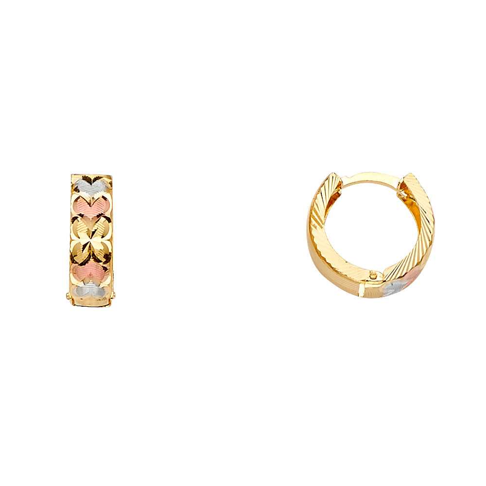 14K 3C Huggies Earring