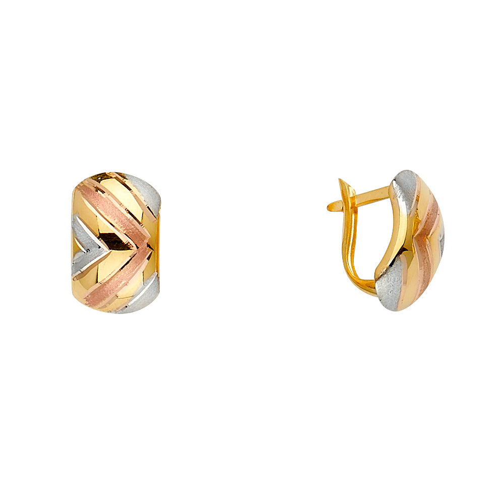 14K Half Huggies Earring
