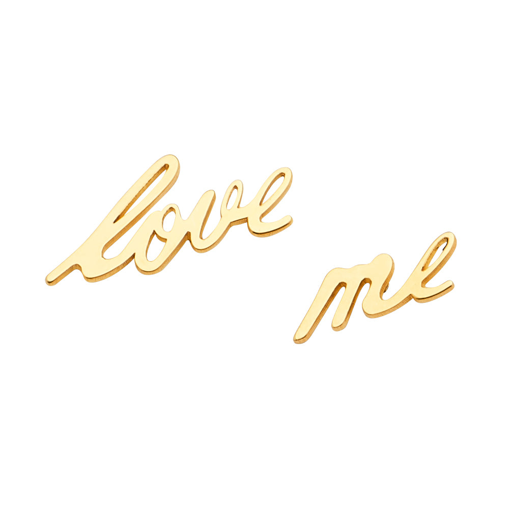 14KY LoveMe Earring w/Push Back