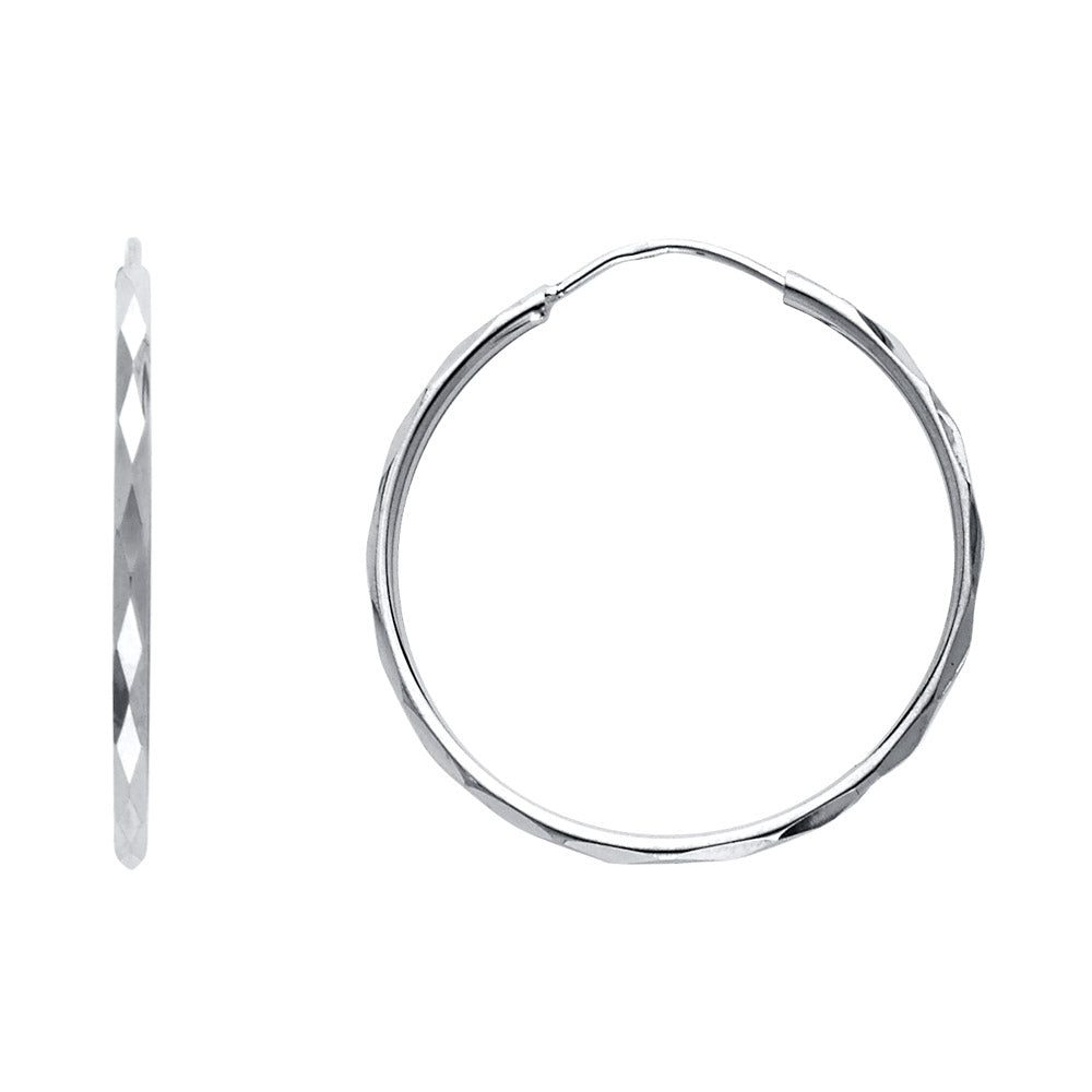 14KW 1.5MM FACETED RD TB HOOP