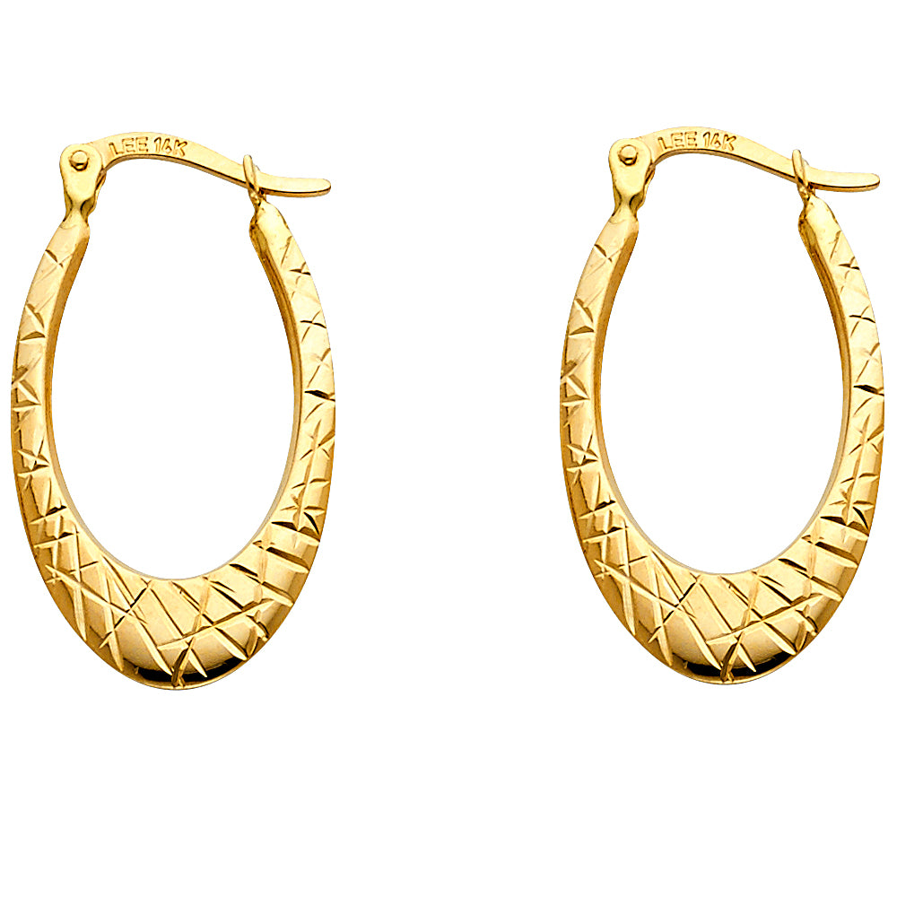 14KY DC OVAL HOLLOW EAR