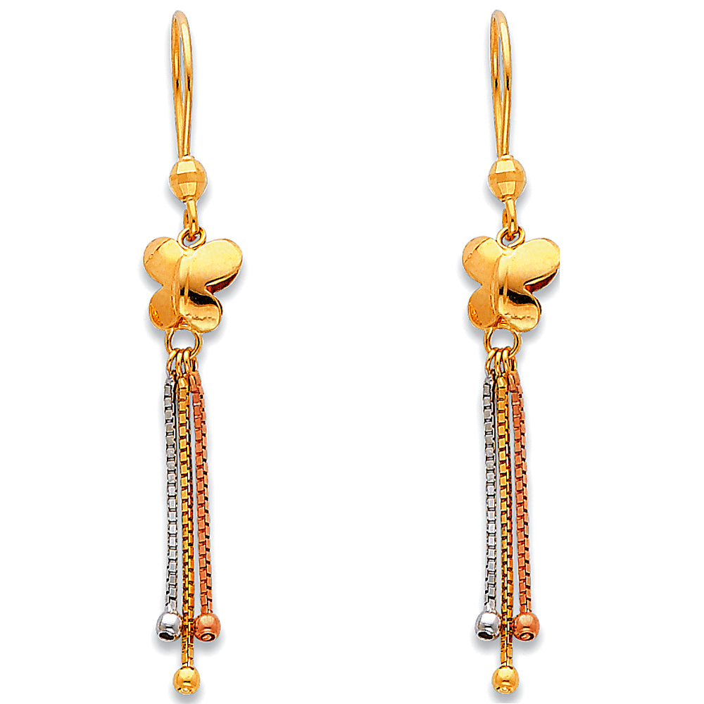 14KT HANGING EARRINGS