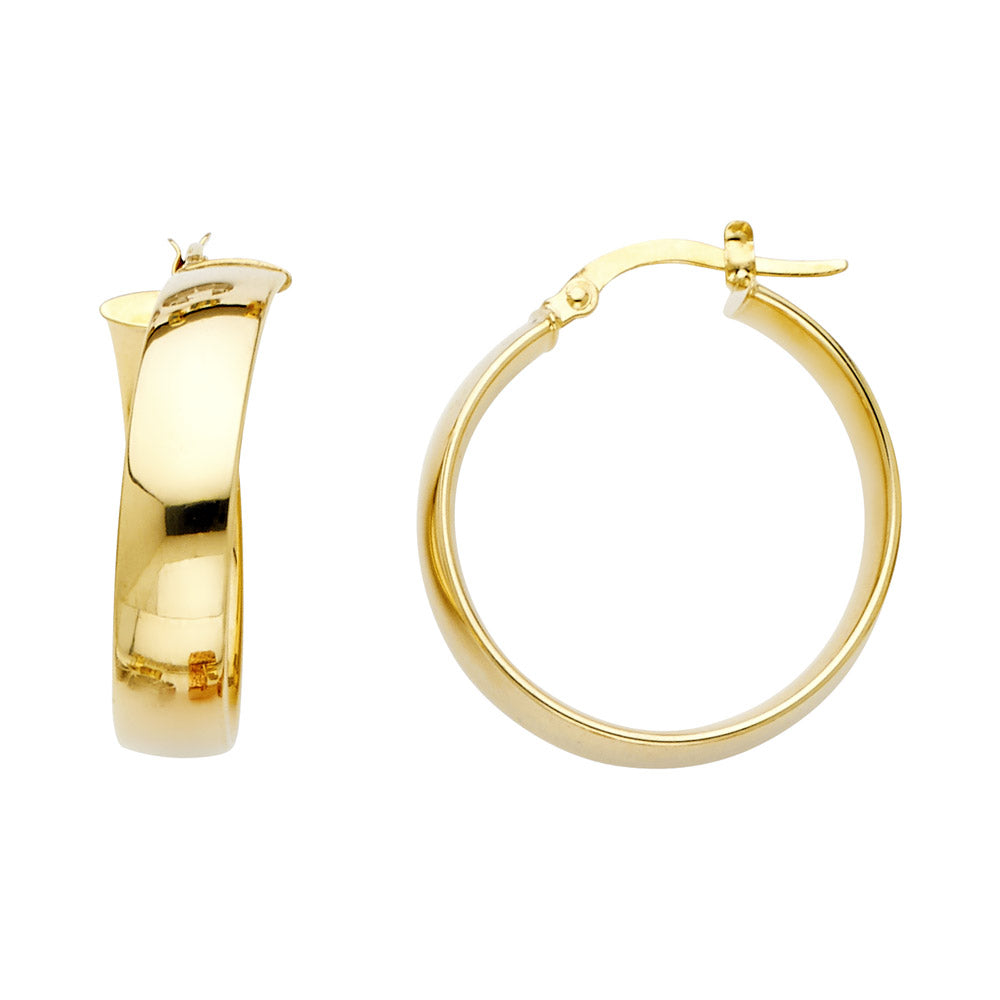 14KY M.HOOP EARRINGS