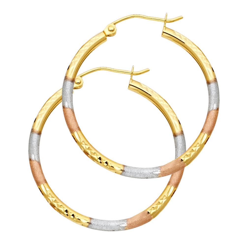 14K 3C 2MM RD TUBE DC RD HOOP