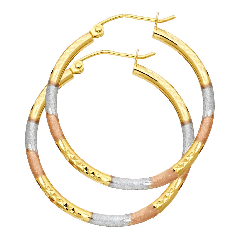 14K 3C 2MM RD TUBE DC RD HOOP