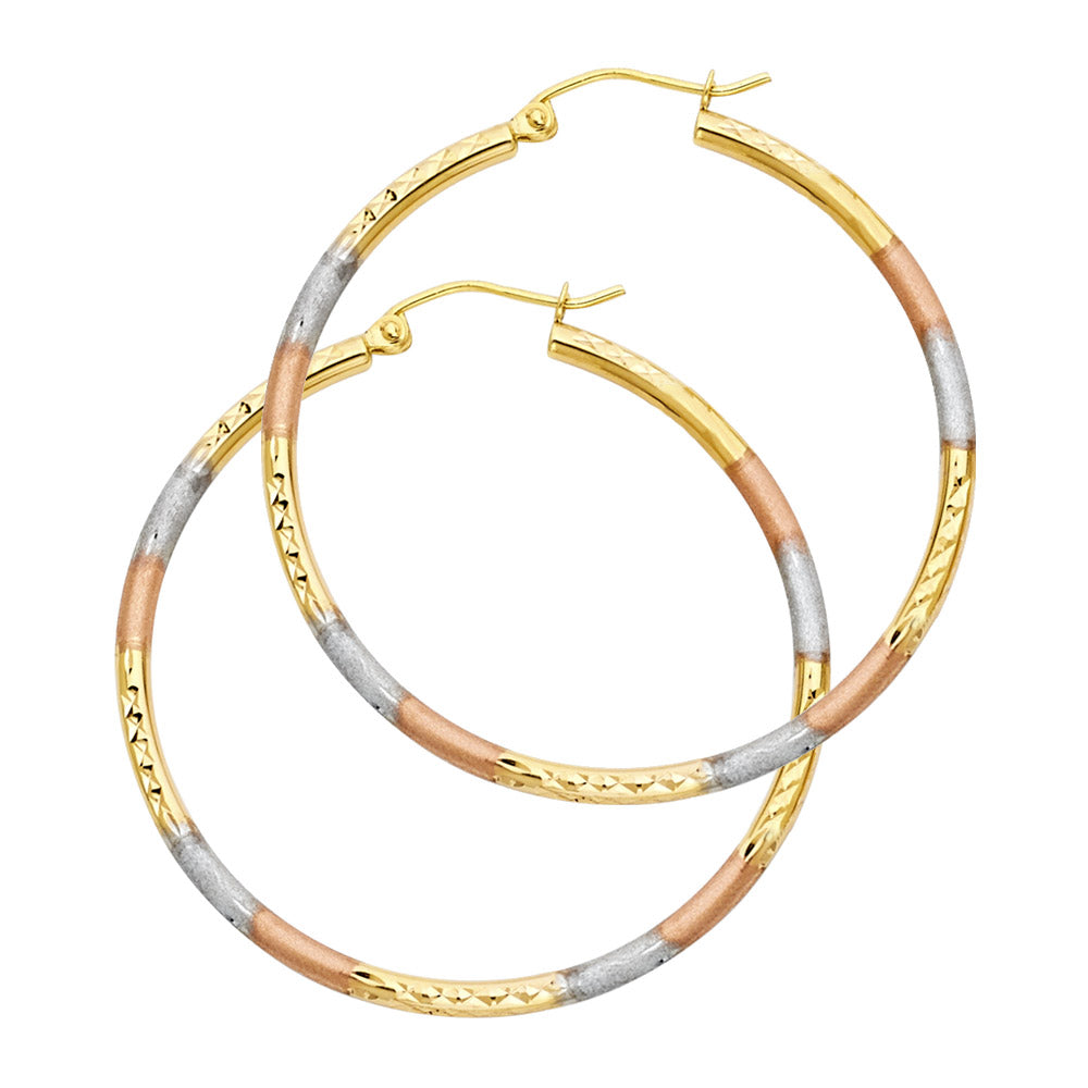 14K 3C 2MM RD TUBE DC RD HOOP