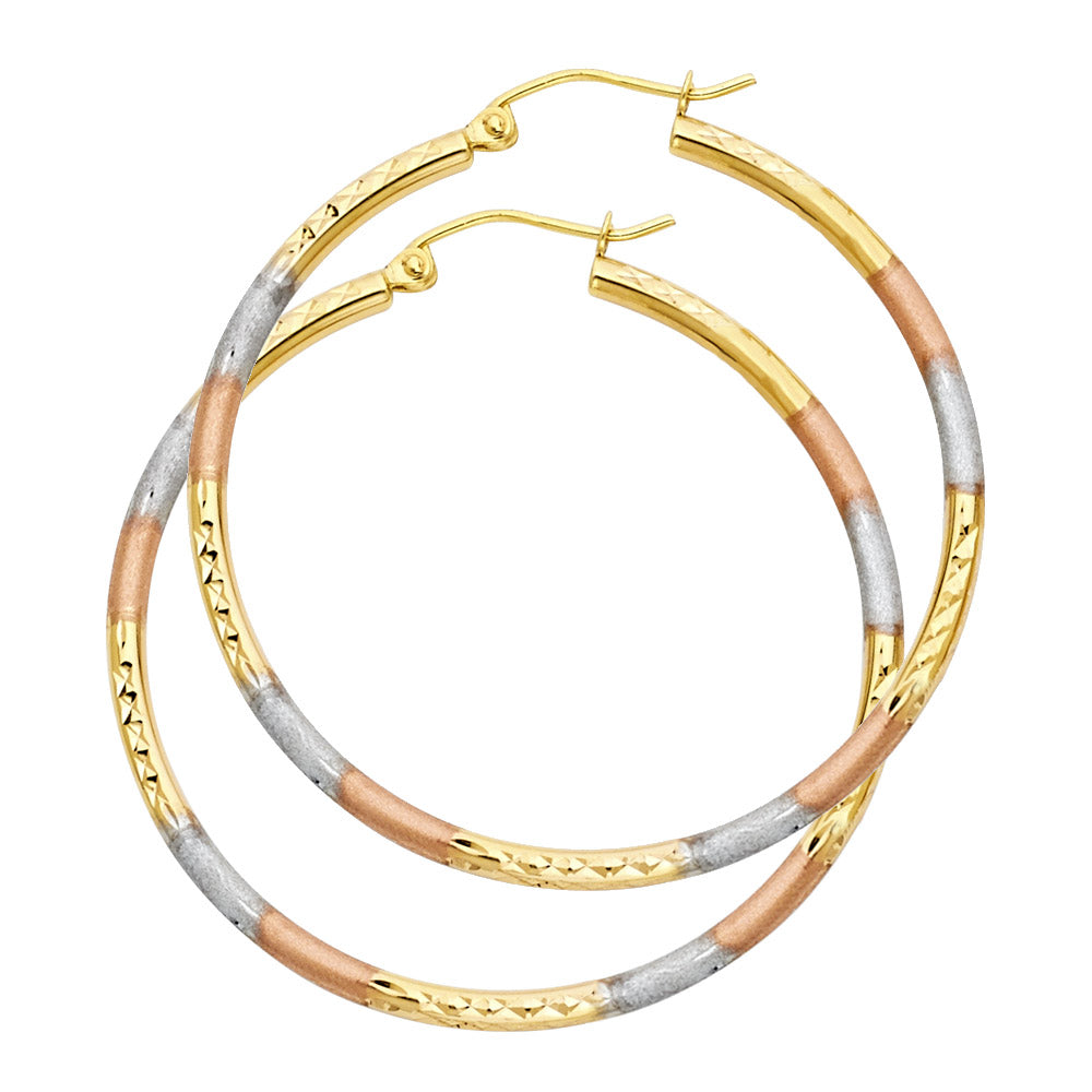 14K 3C 2MM RD TUBE DC RD HOOP
