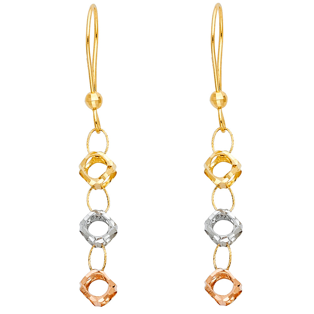14K 3C PERFORATED 3BALL HANG EA (3C)