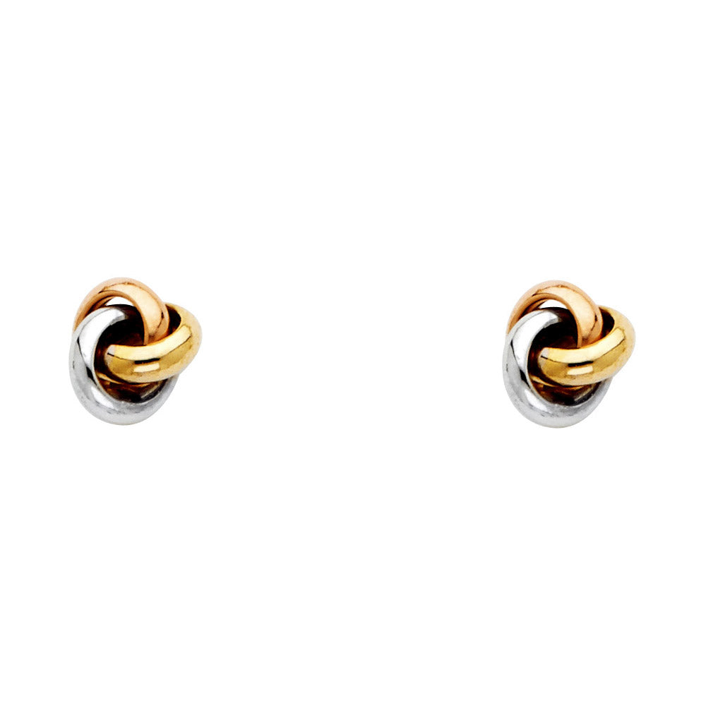 14K 3C LOVE KNOT EARRING