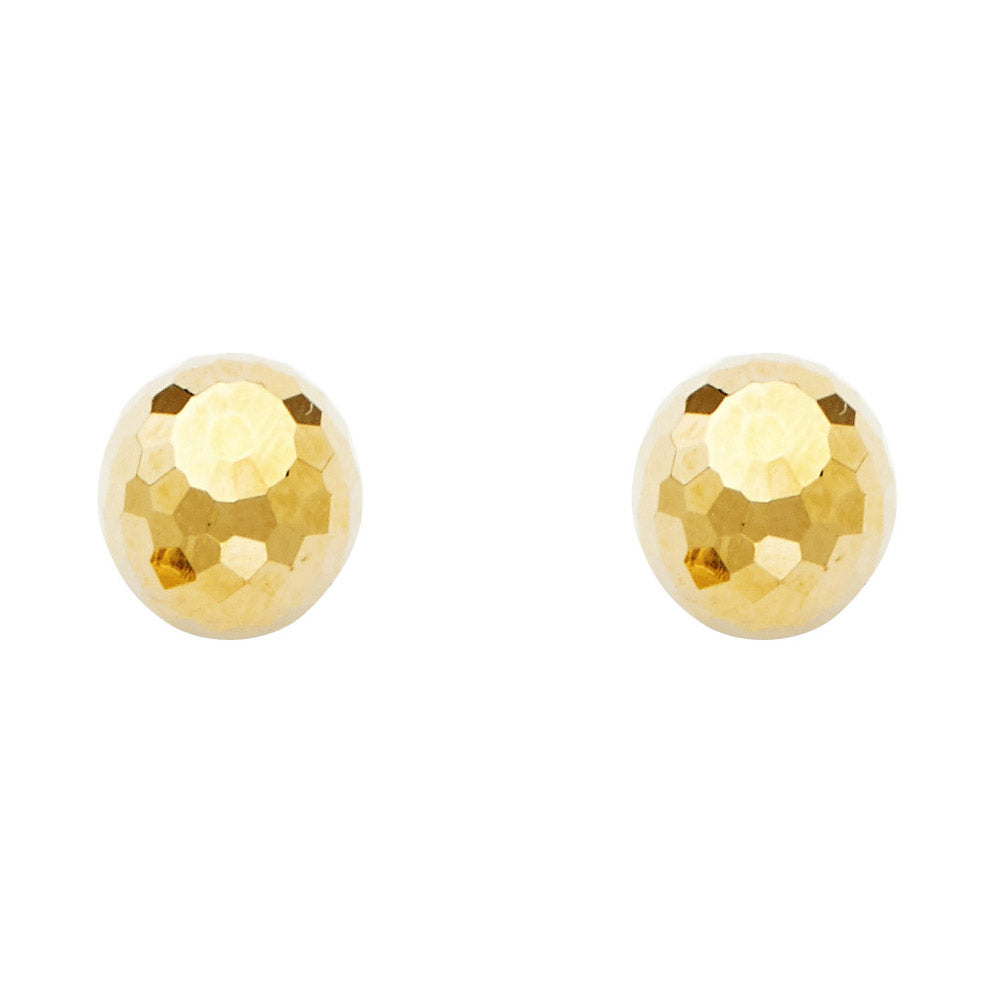 14KY 9.5MM DBALL EAR W/PB