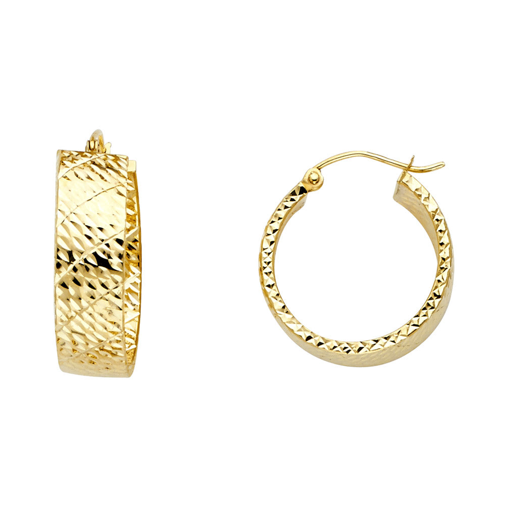 14KY HOL WIDE FULL DC HOOP EAR