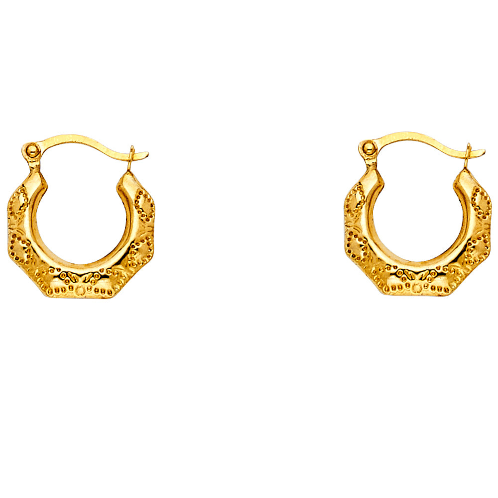 14KY FANCY HOLLOW HOOPS