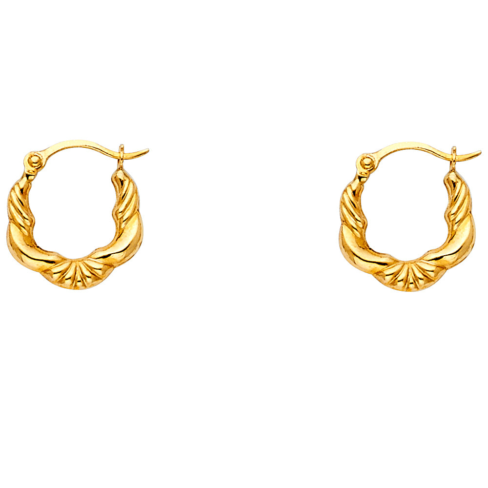 14KY FANCY HOLLOW HOOPS