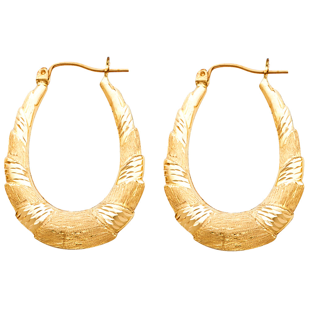14KY FANCY HOLLOW HOOPS