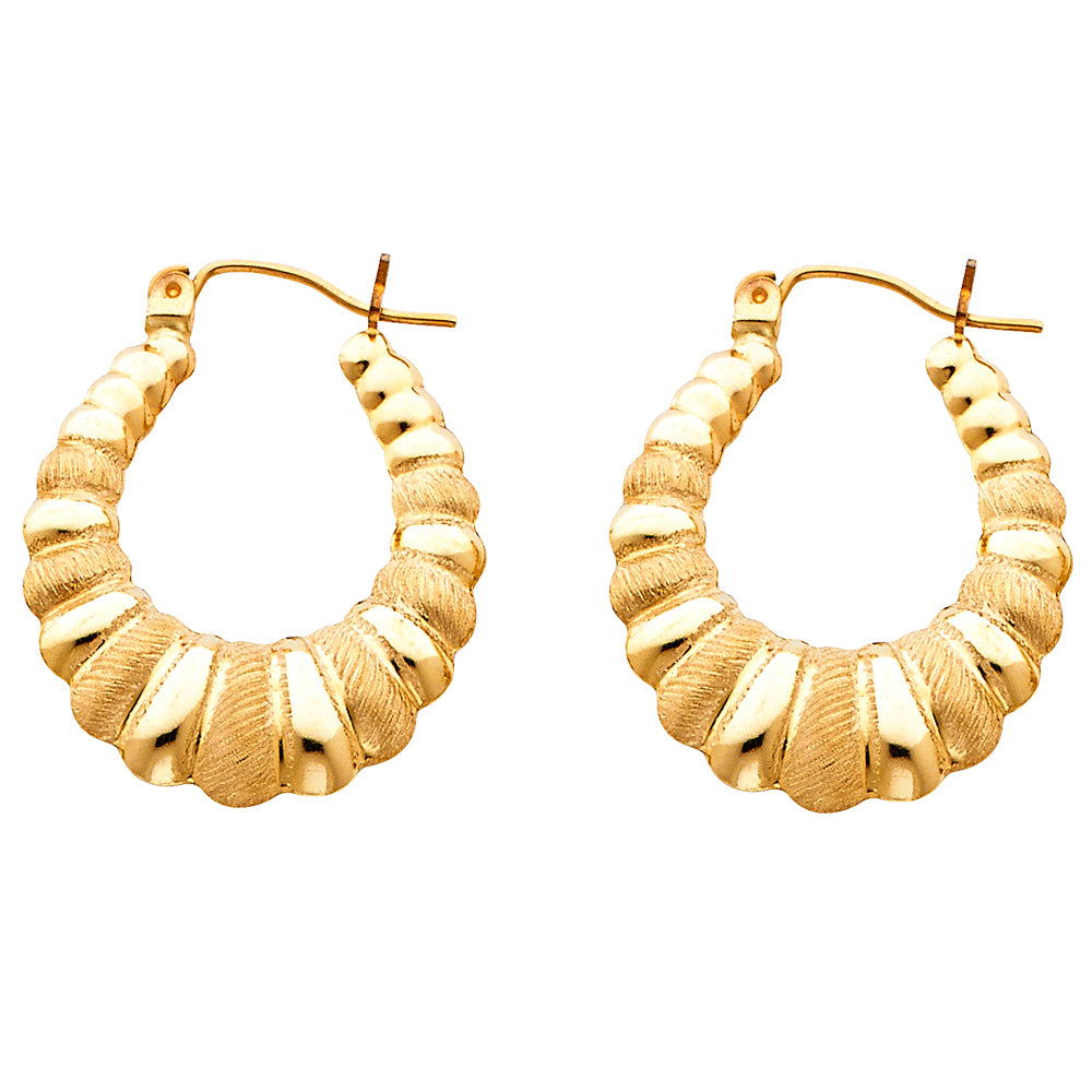 14KY FANCY HOLLOW HOOPS