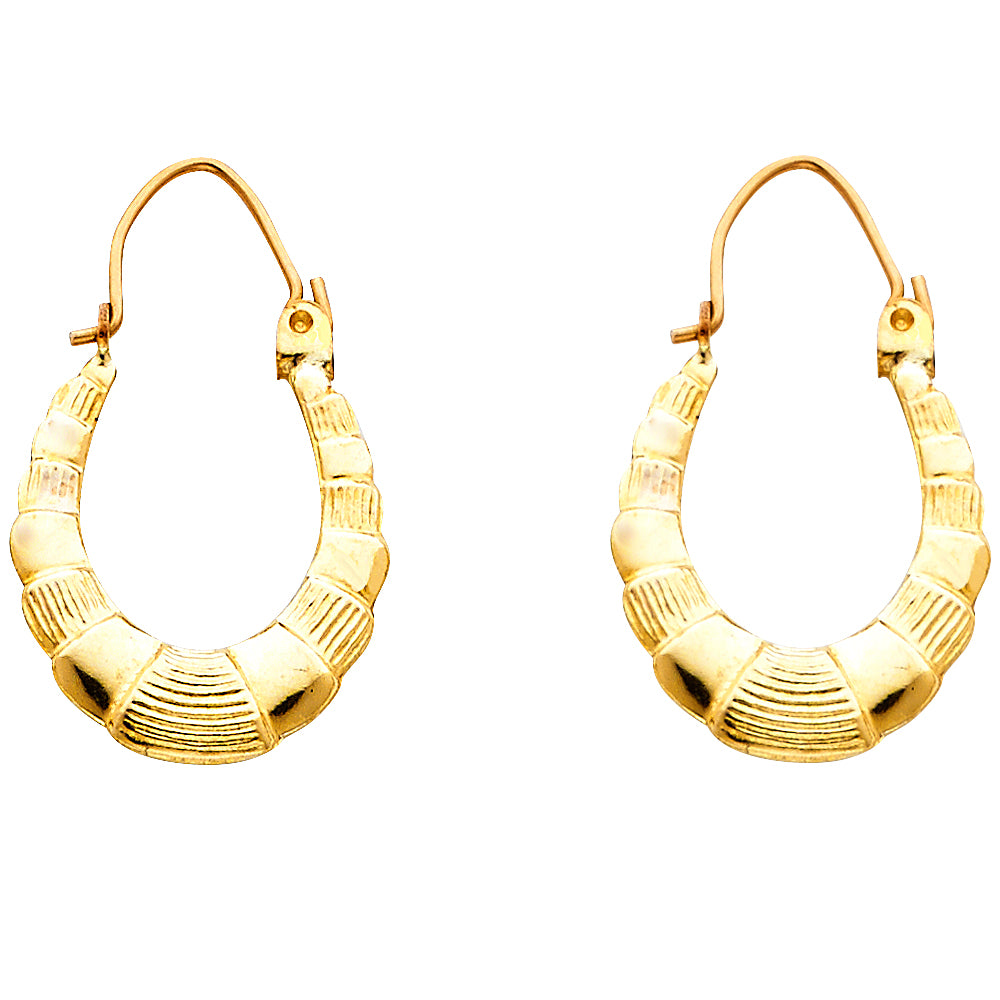 14KY FANCY HOLLOW HOOPS