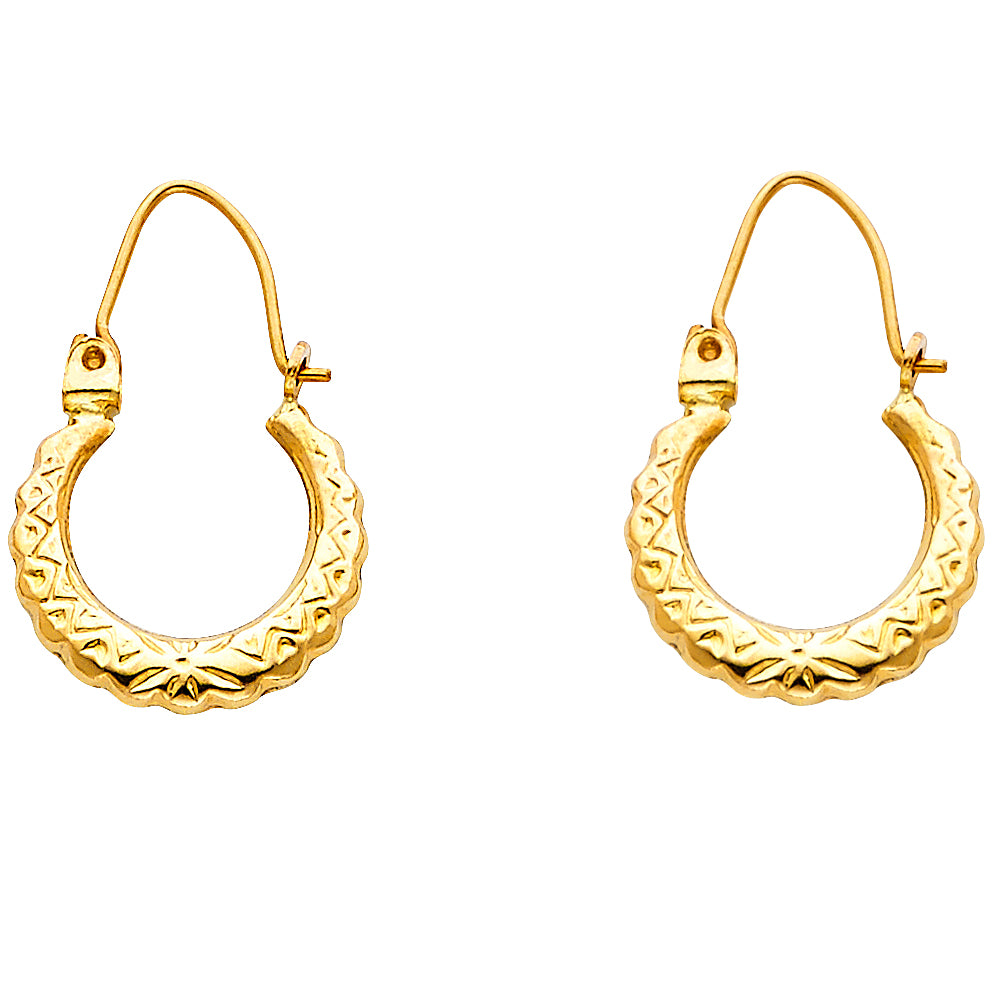 14KY FANCY HOLLOW HOOPS