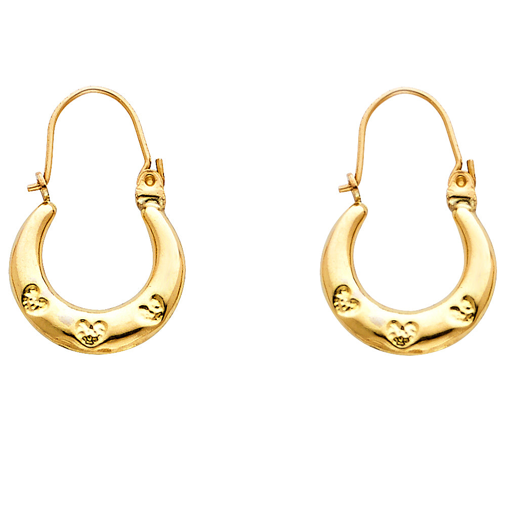 14KY FANCY HOLLOW HOOPS