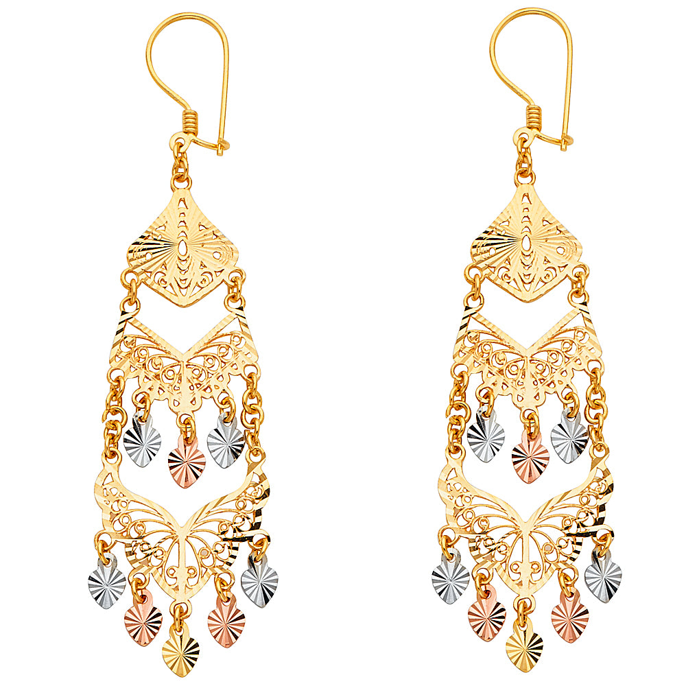 14K 3C DC CHANDELIER HANG EAR