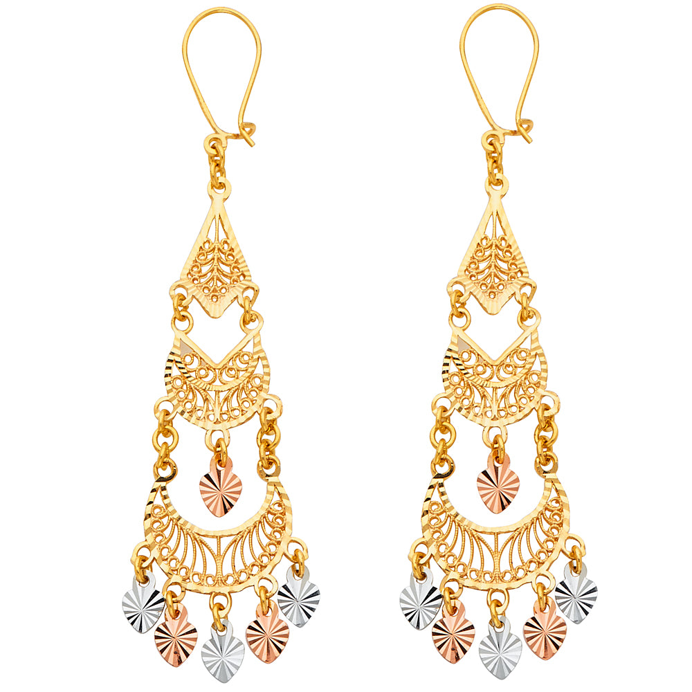 14K 3C DC CHANDELIER HANG EAR
