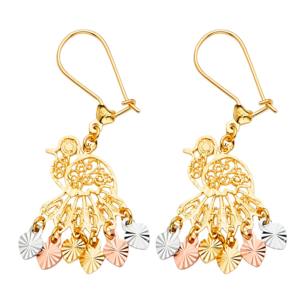 14K 3C DC CHANDELIER HANG EAR