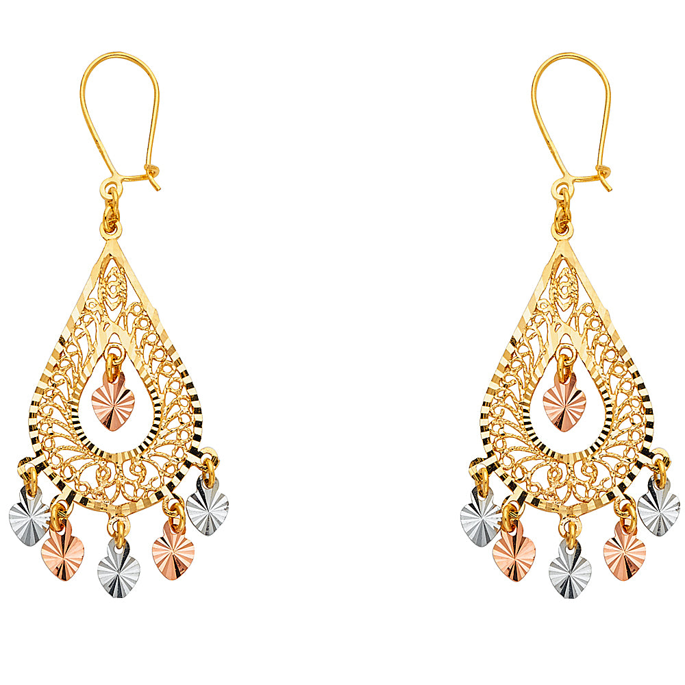 14K 3C DC CHANDELIER HANG EAR
