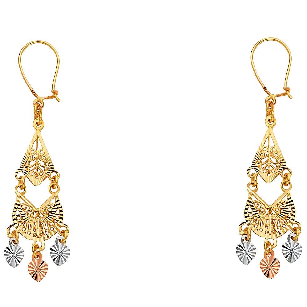 14K 3C DC CHANDELIER HANG EAR