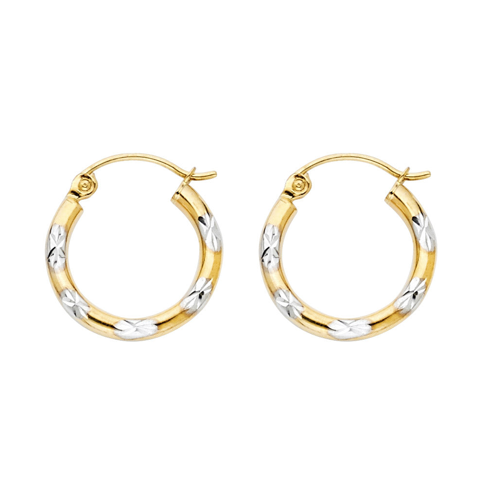 14K 2T DC HOOP EARRING