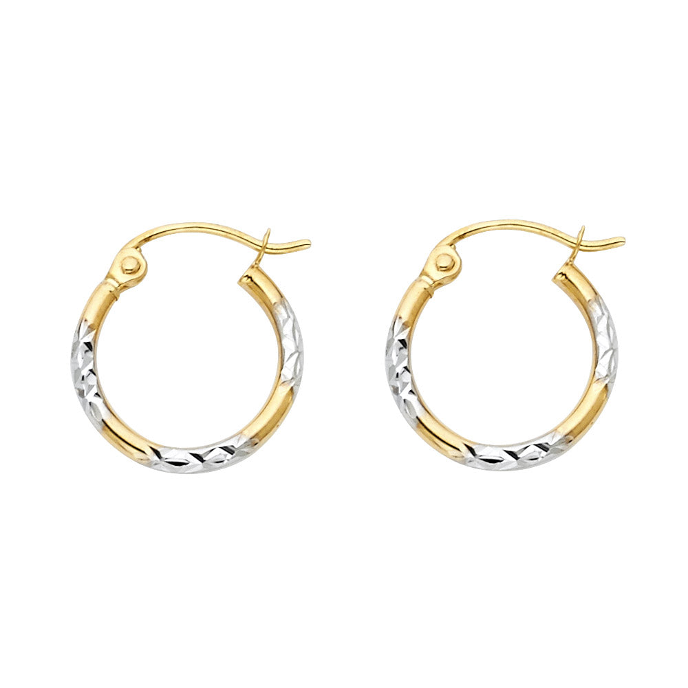 14K 2T DC HOOP EARRING