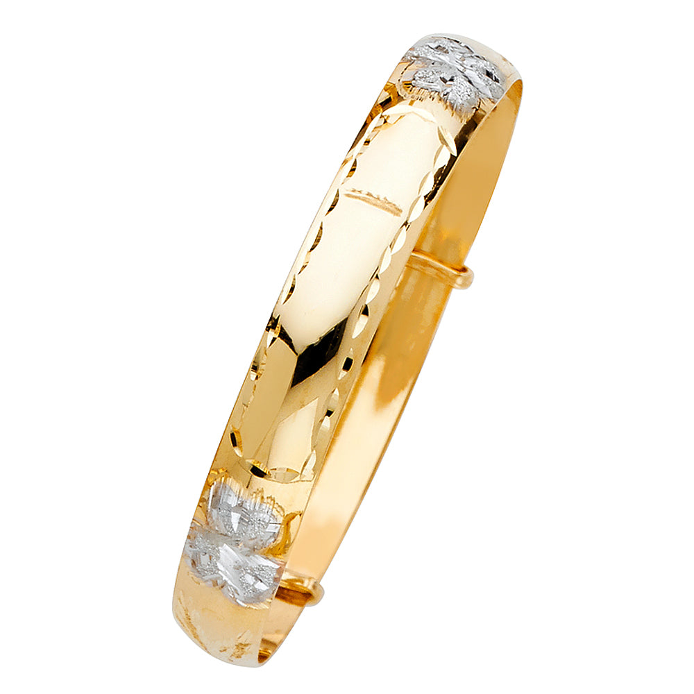 14K 3C ADJUSTABLE BANGLE