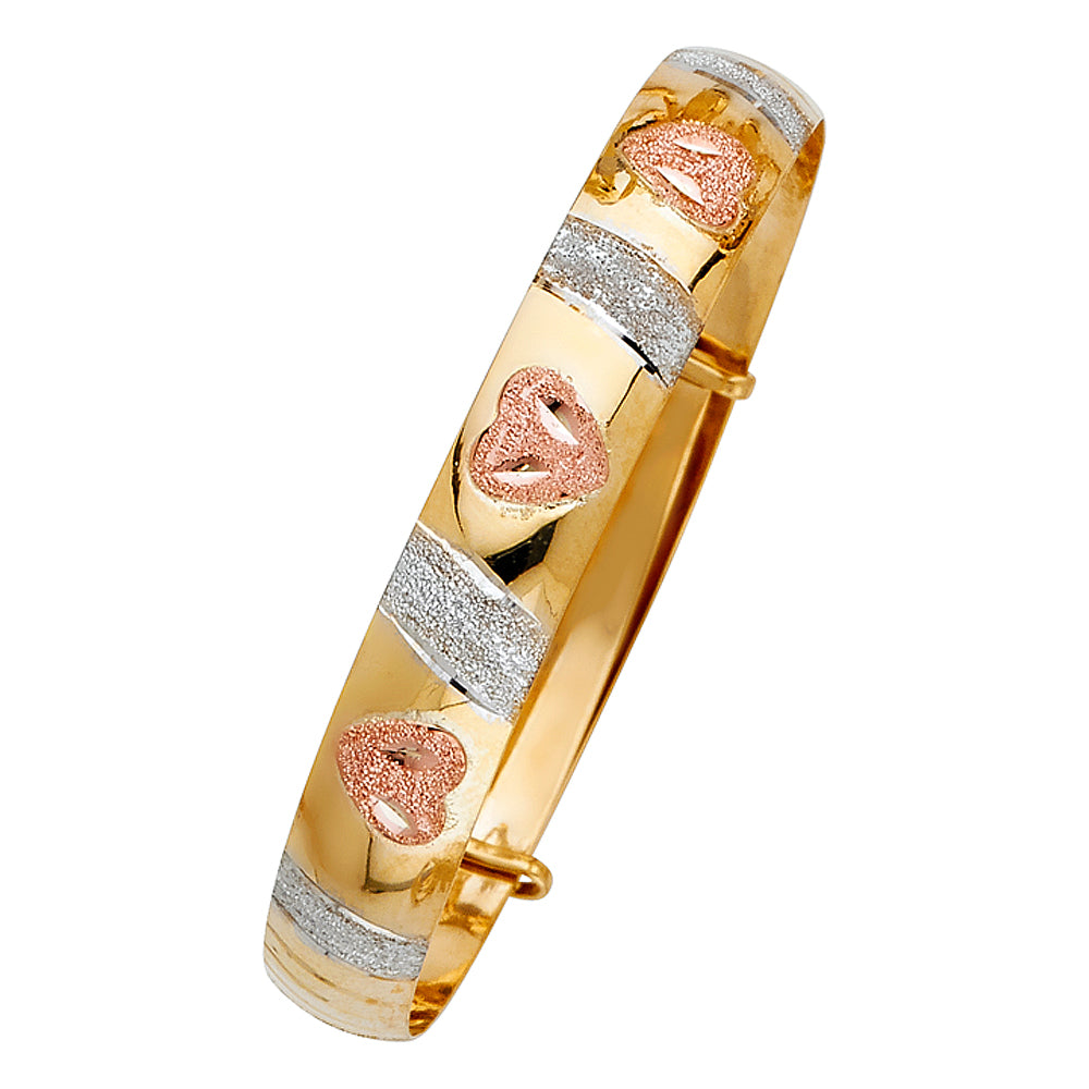 14K 3C ADJUSTABLE BANGLE