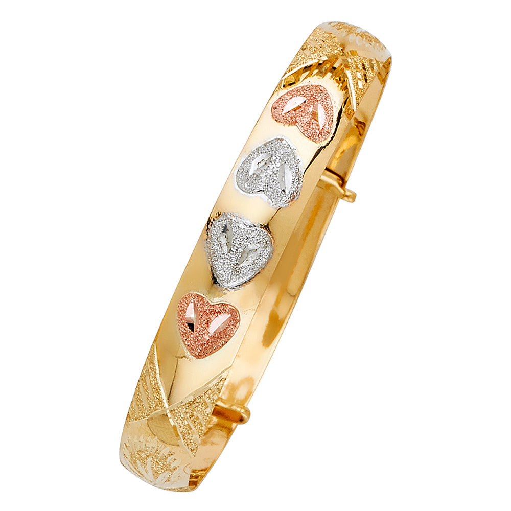14K 3C ADJUSTABLE BANGLE