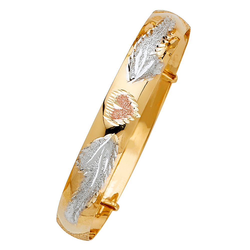 14K 3C ADJUSTABLE BANGLE