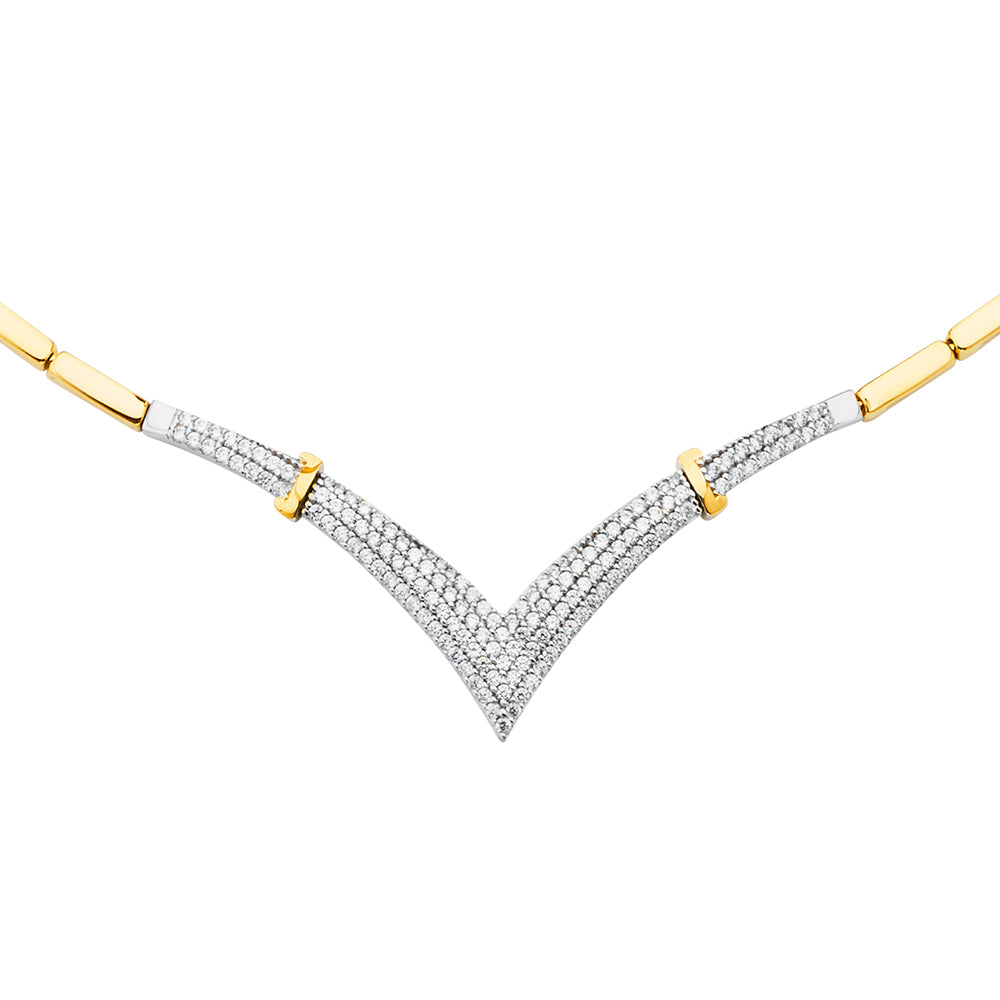 14KY Fancy CZ Necklace / Set