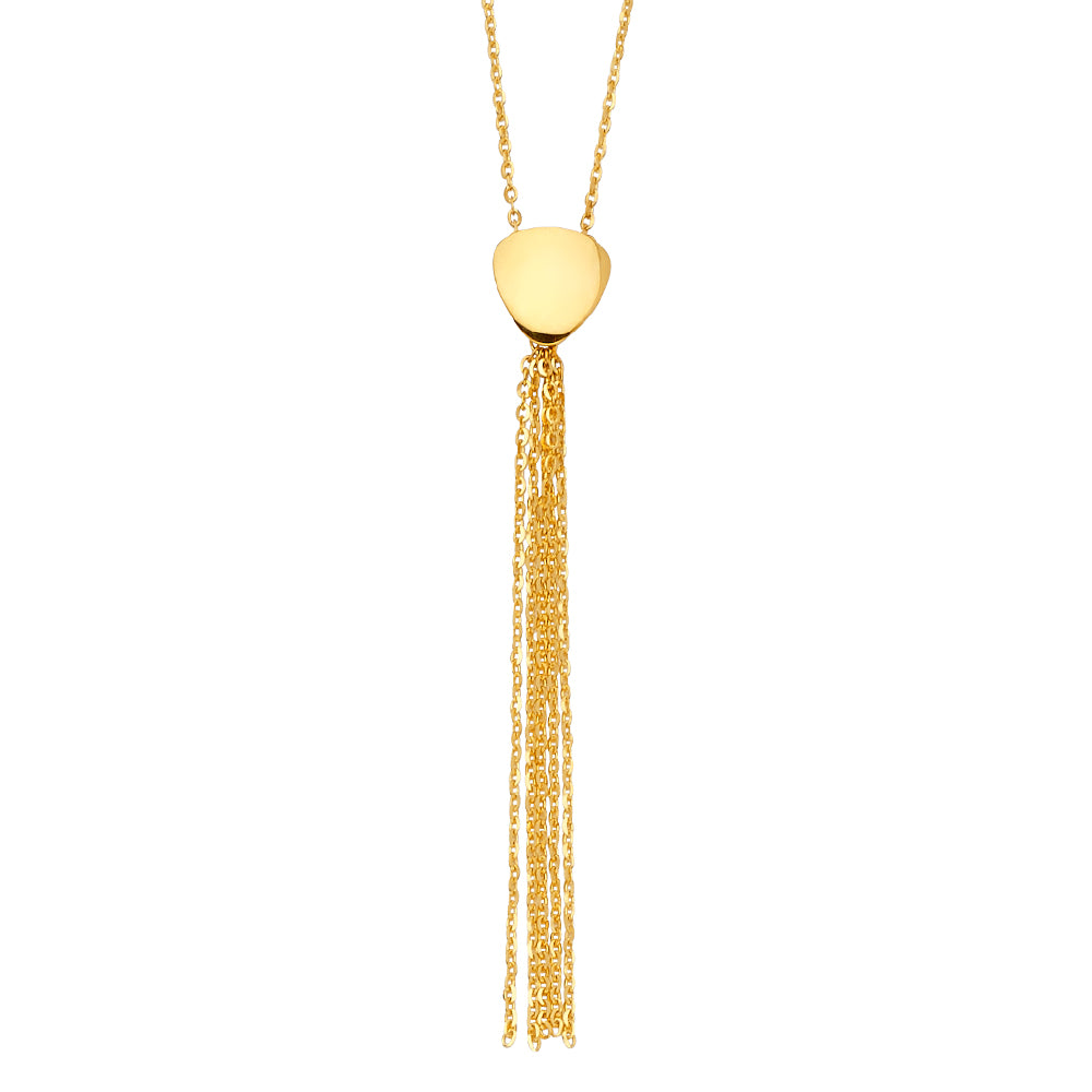 14KY MultiHanging Chain Necklace