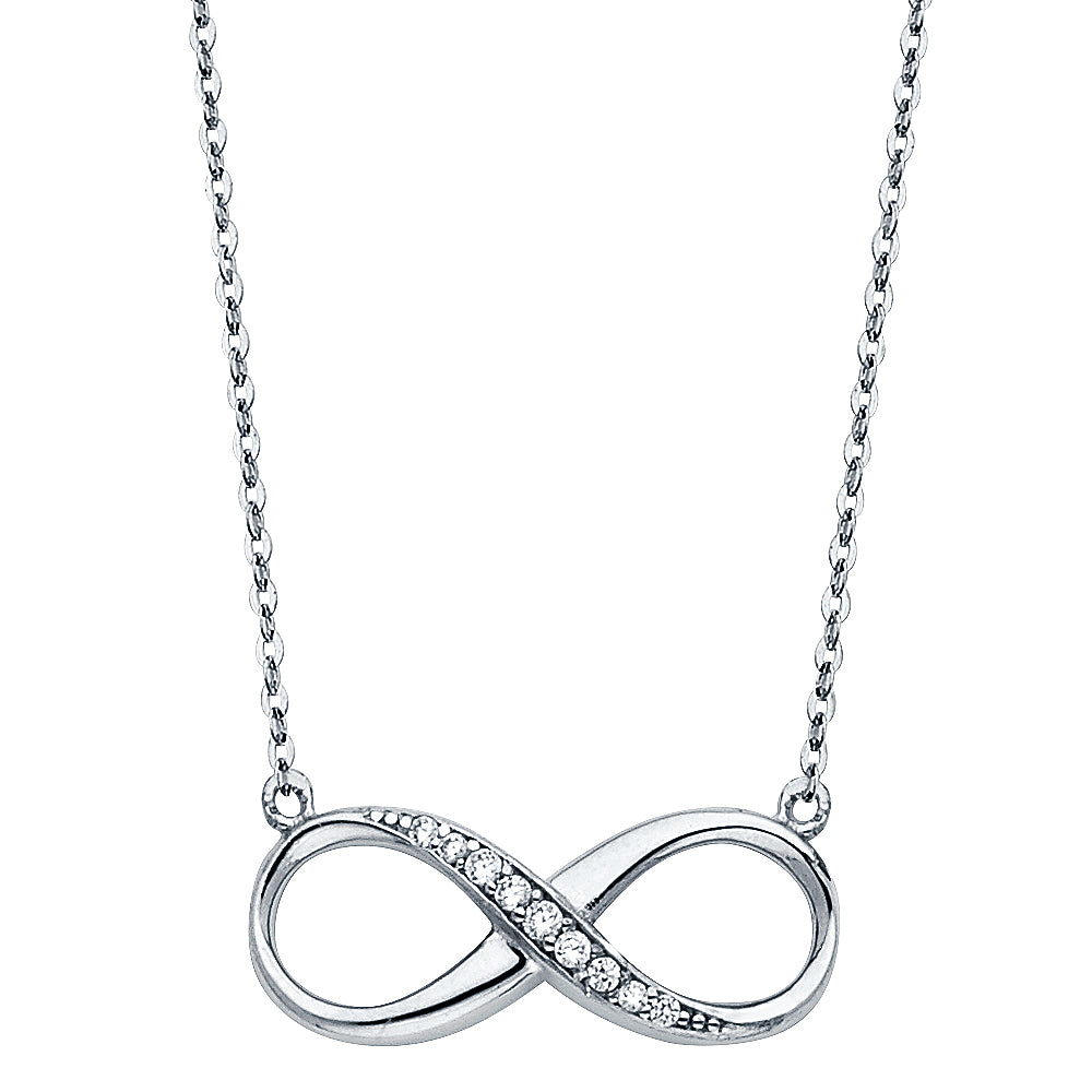 14KW INFINITY CZ NECKLACE