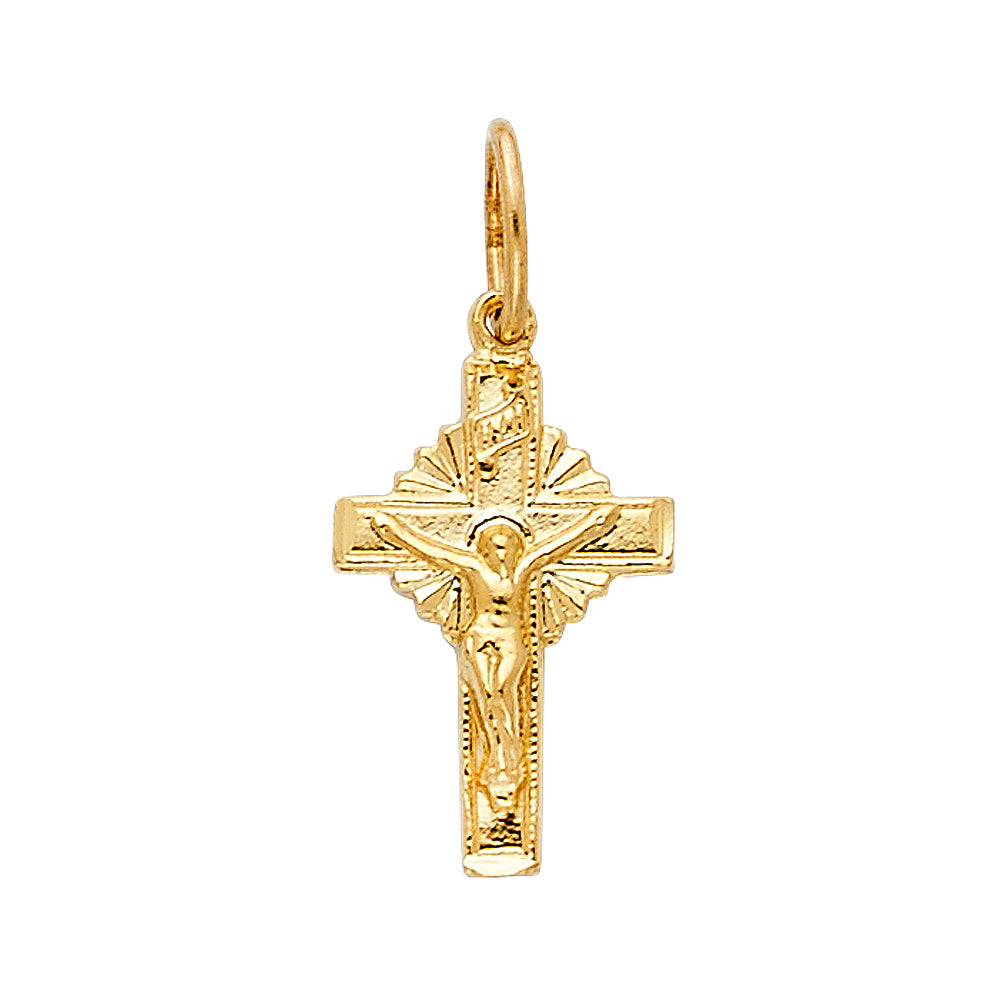 14KY FANCY TINY CRUCIFIX PENDANT