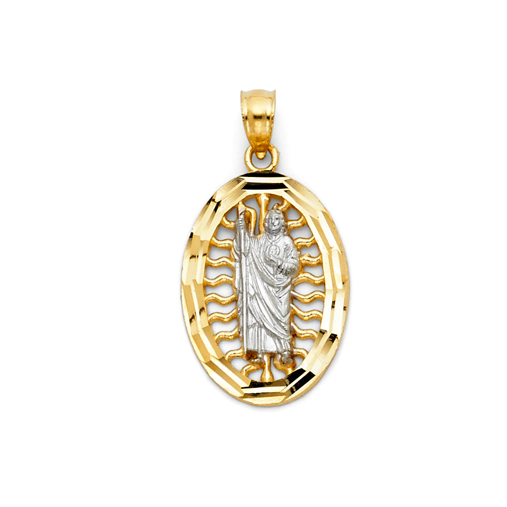 14K 2T CZ ST.JUDE THADDEUS PENDANT