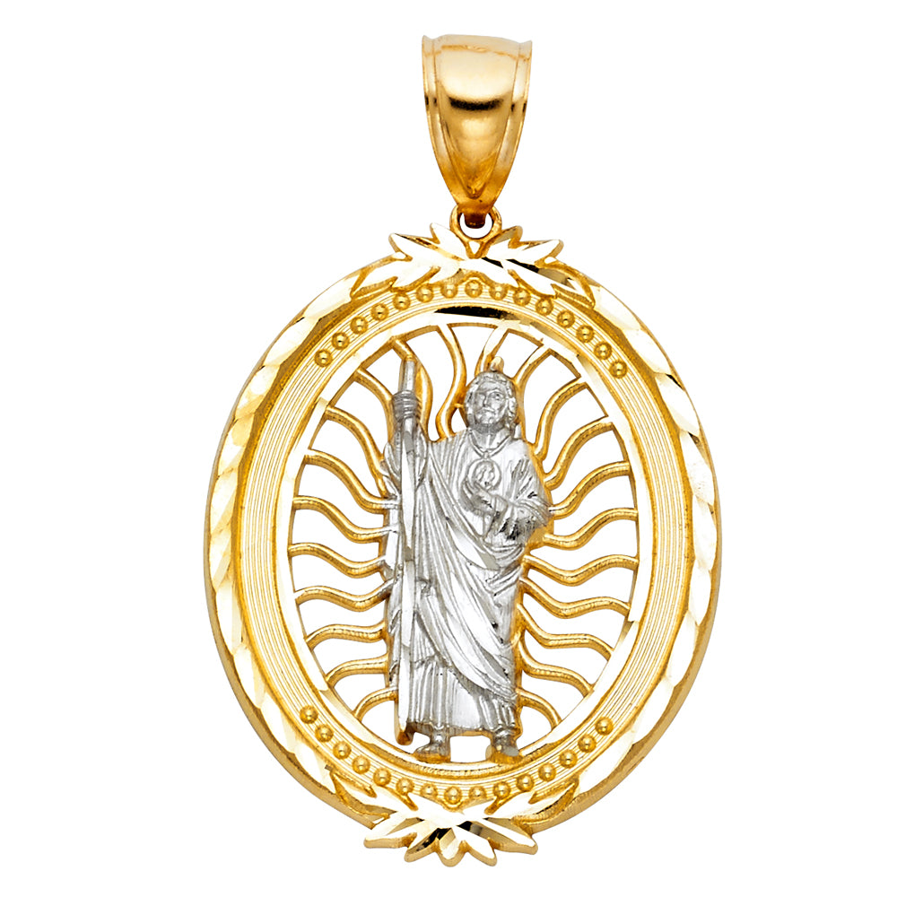 14K 2T CZ ST.JUDE THADDEUS PENDANT