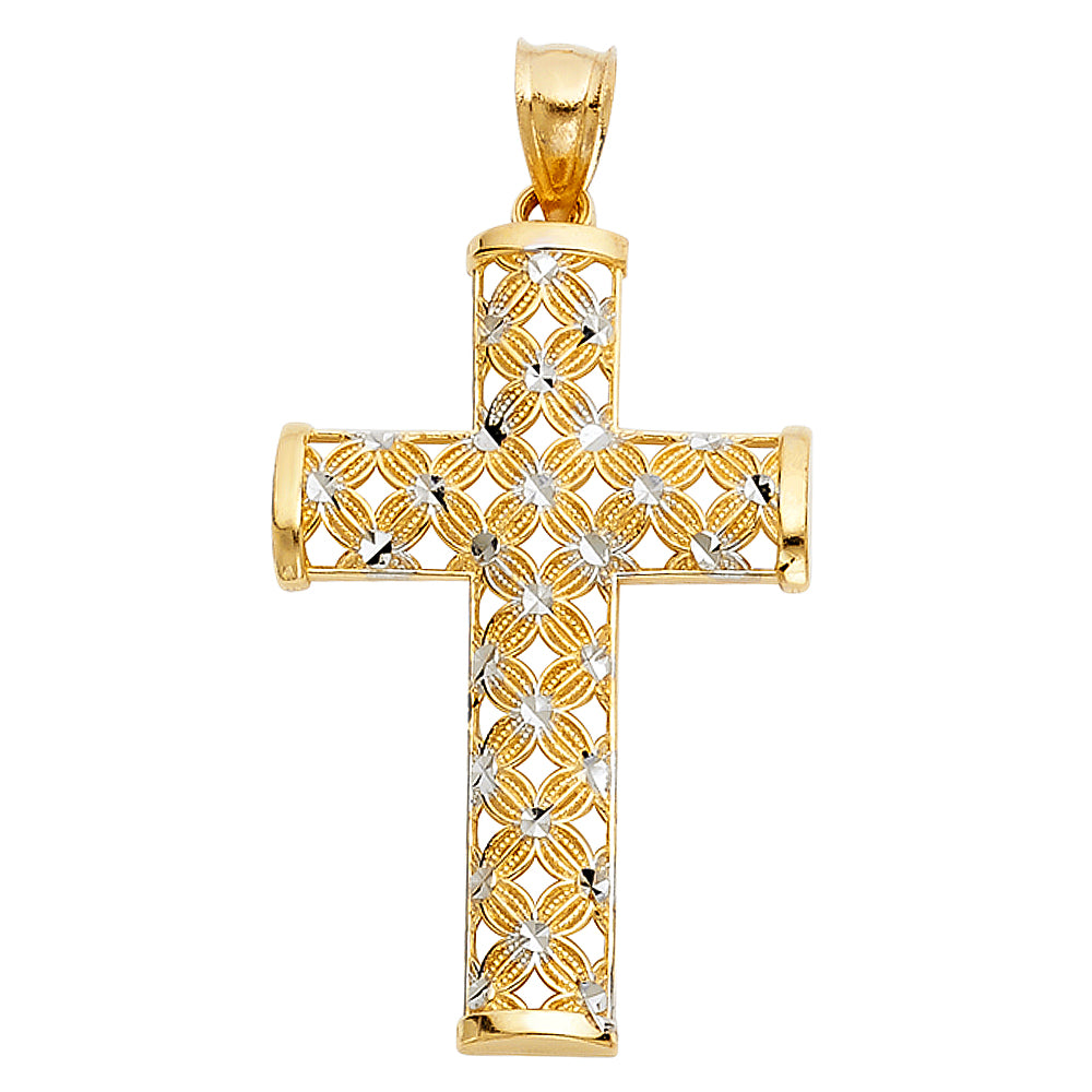 14K 2T DOTTED CROSS PEN (25X50MM)
