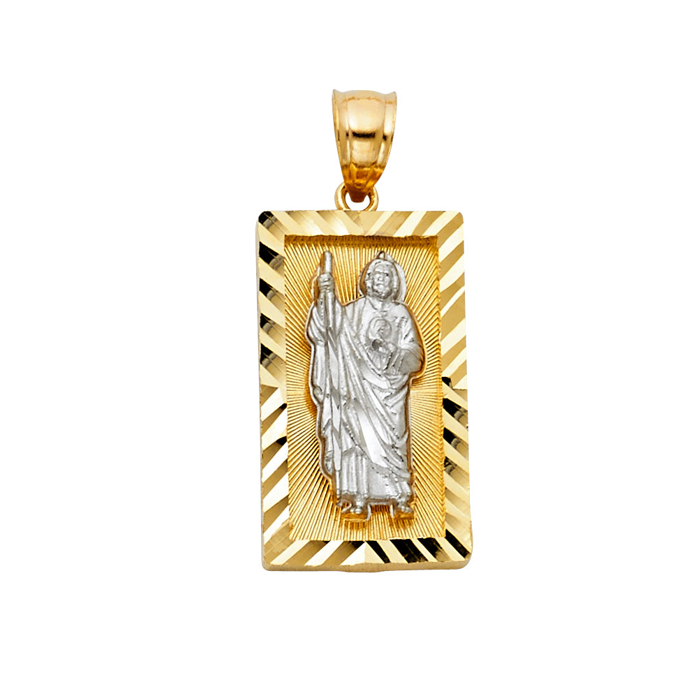14K 2T CZ ST.JUDE THADDEUS PENDANT