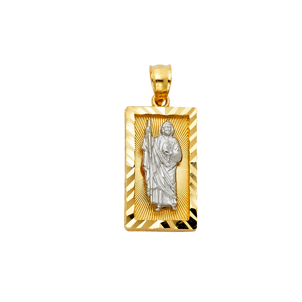 14K 2T CZ ST.JUDE THADDEUS PENDANT