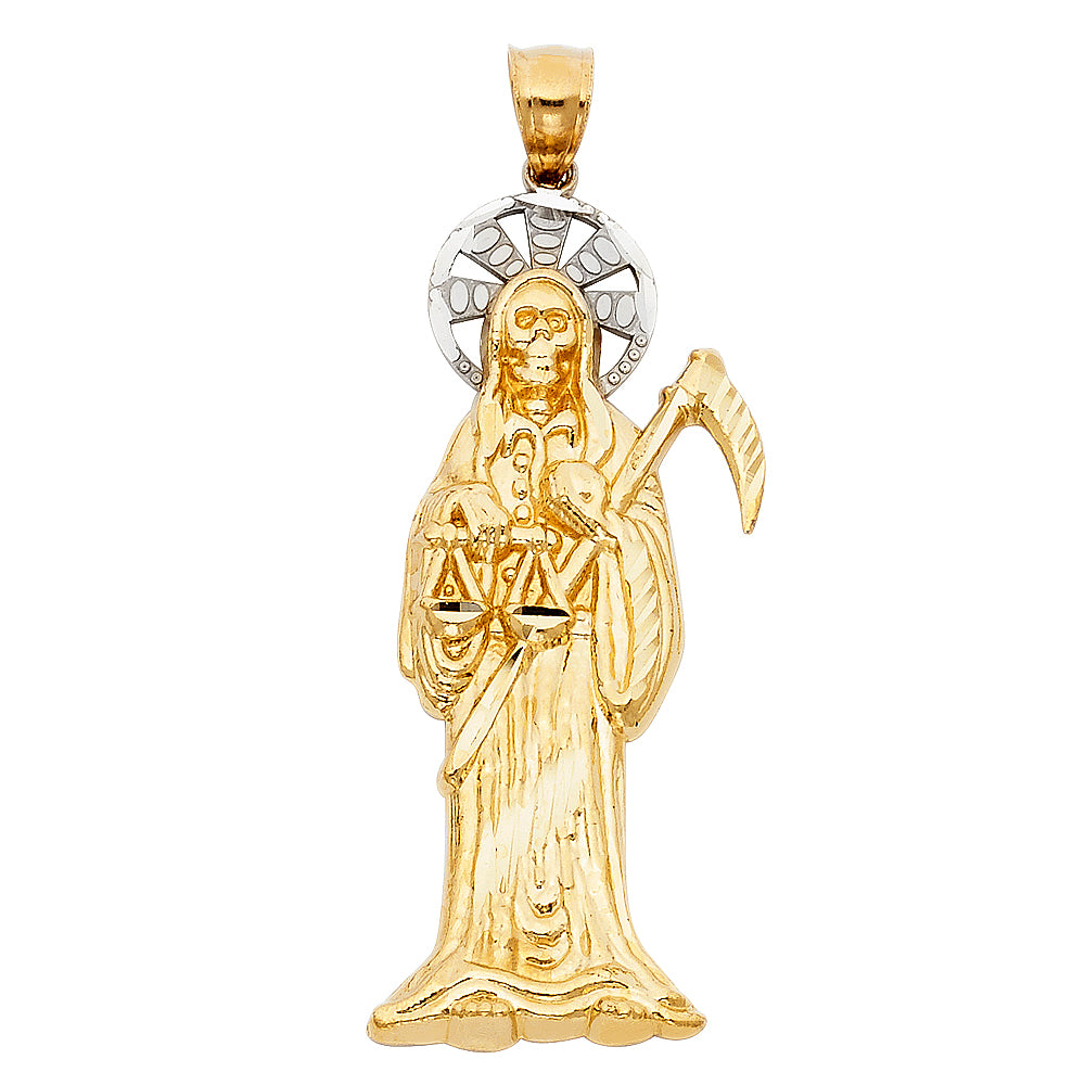 14K 2T SANTA MUERTE PEND