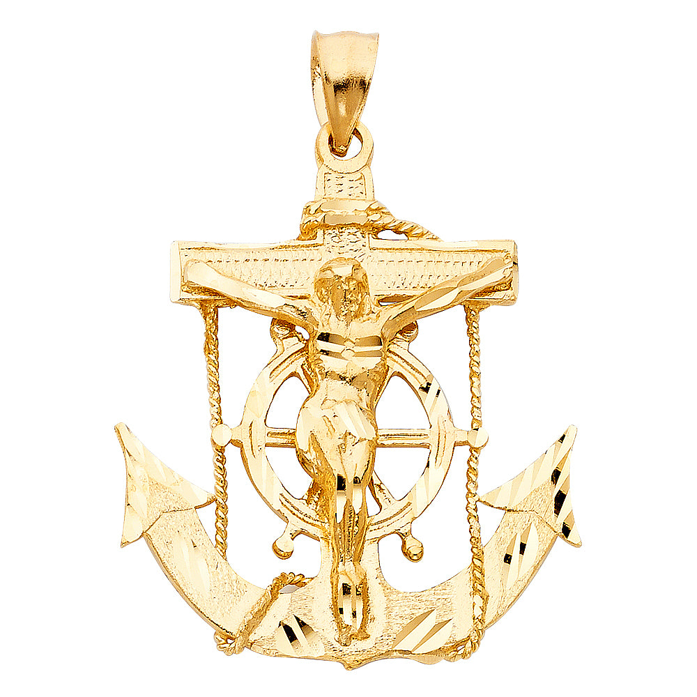 14KY MARINER CRUCIFIX PENDANT