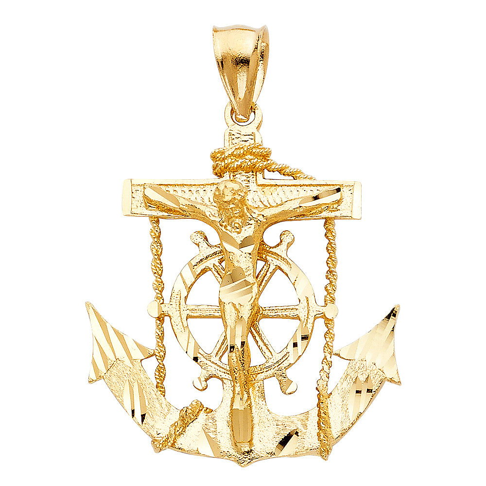14KY MARINER CRUCIFIX PENDANT