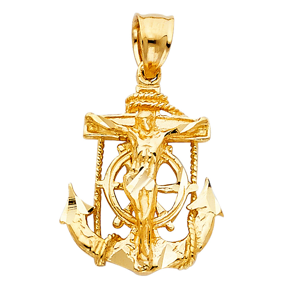 14KY MARINER CRUCIFIX PENDANT