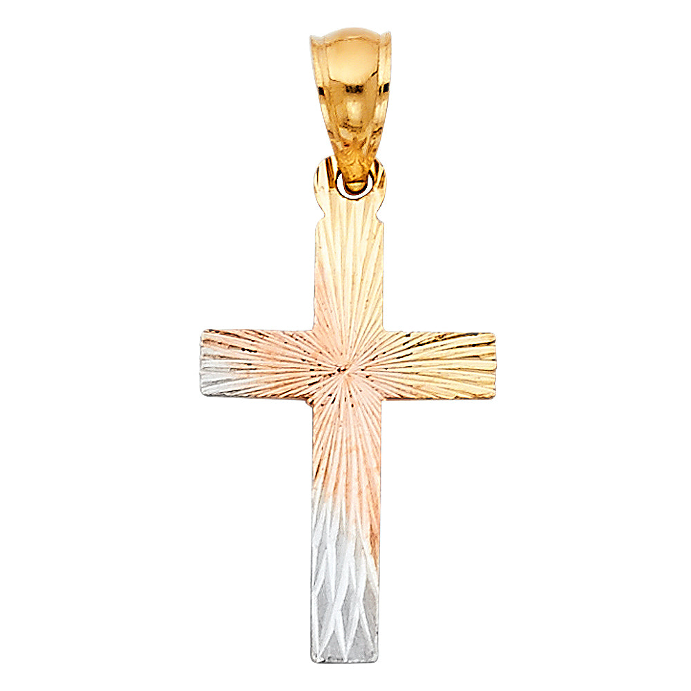 14K 3C CROSS STAMP PENDANT
